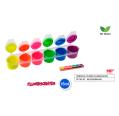 TEMPERA 6 COLORES FLUORESCENTE