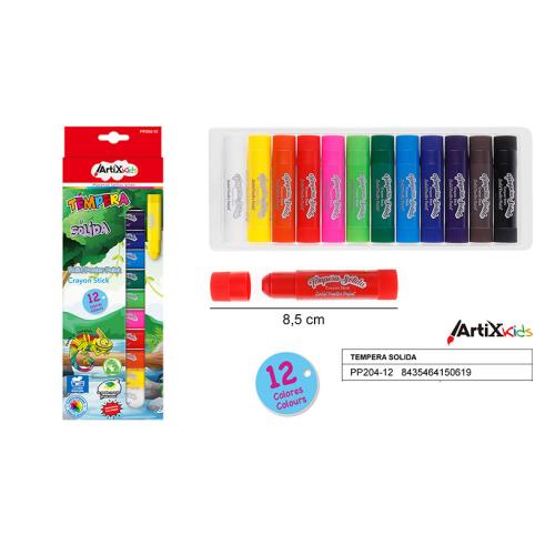 TEMPERA SOLIDA 12UDS ARTIX