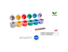 TEMPERAS 6 COLORES METALIZADO MP