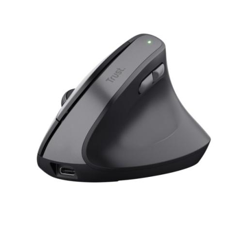 Trust Raton Inalambrico USB de Diseño Ergonomico con Indicadores LED - 6 Botones - Color Negro