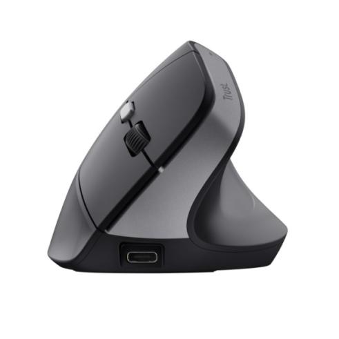 Trust Raton Inalambrico USB de Diseño Ergonomico con Indicadores LED - 6 Botones - Color Negro