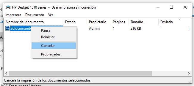 impresora en estado de error hp