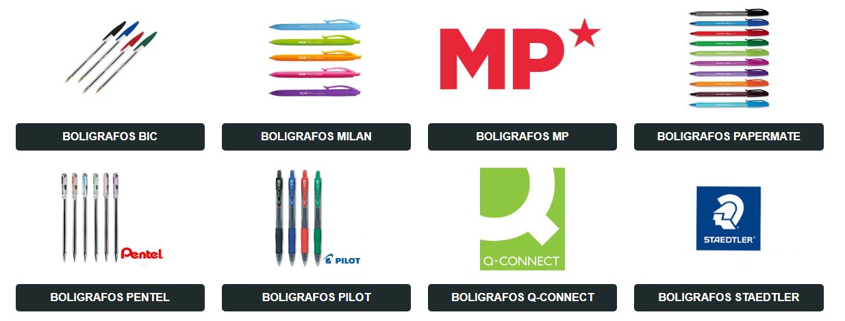 tipos de boligrafos