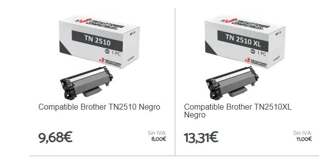 brother tn2510xl bk compatible